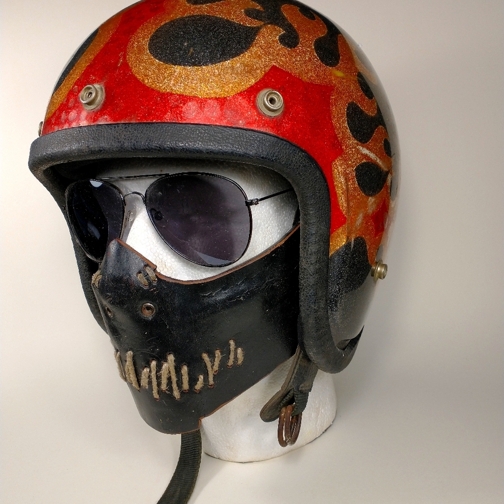 Leather Biker Half Mask